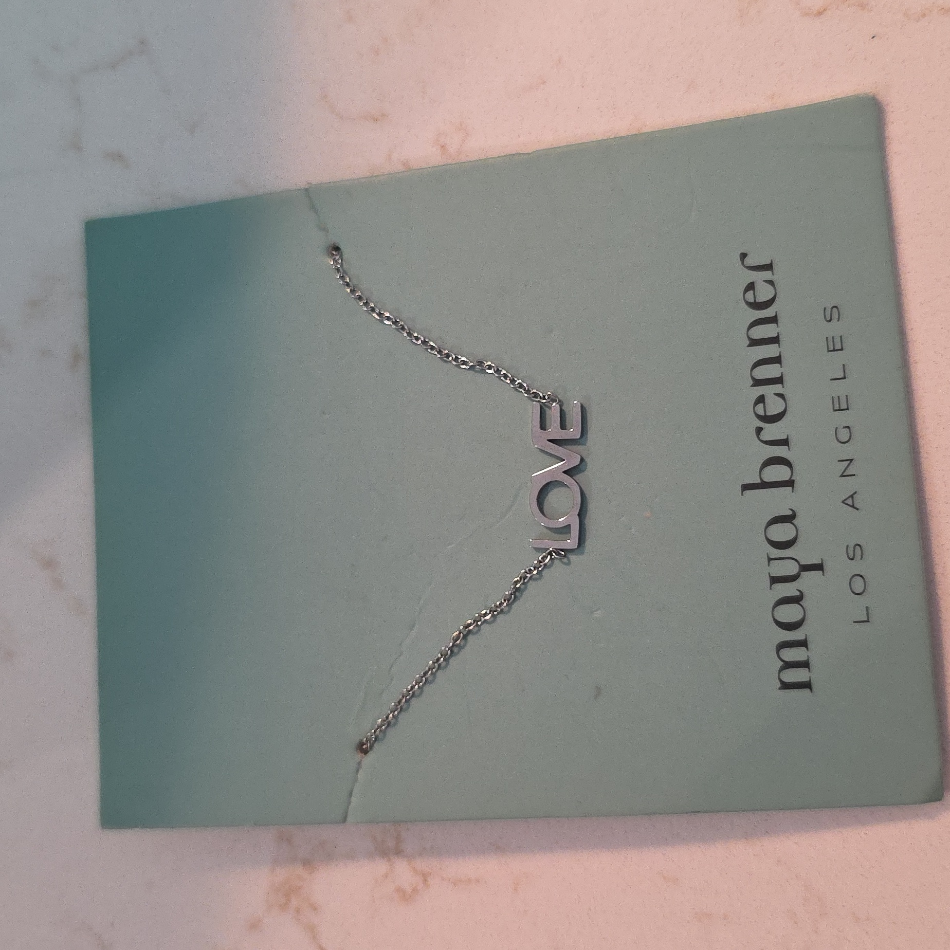 Maya Brenner Silver Love Necklace